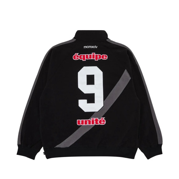 Supreme Equipé Half Zip Sweatshirt Black - Picture 2 of 6